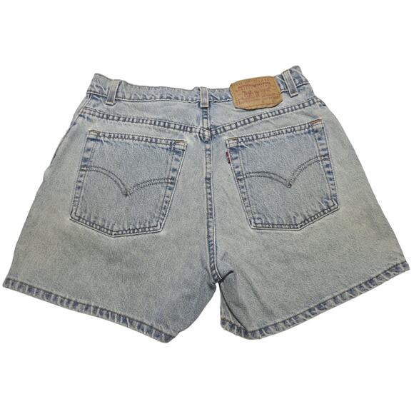 Vintage Levis Women’s 11 JR Blue Denim Jean Shorts High Rise 90s Y2K - Picture 1 of 8